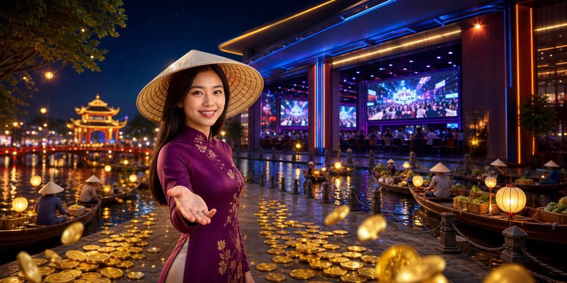 Quang cảnh sòng bạc hiện đại tại Hà Nội với không gian casino sinh động